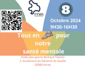 Tous en basket pour notre santé mentale, le 8 octobre prochain à la salle Richard Tételin à Arras de 9h30 à 16h30.